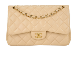 Jumbo Double Flap, Lambskin, Beige, 16266437, 3*